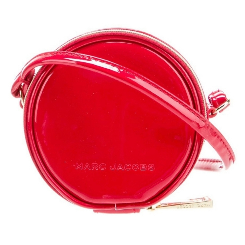 Marc Jacobs Red Round Patent Leather Crossbody Mini Bag